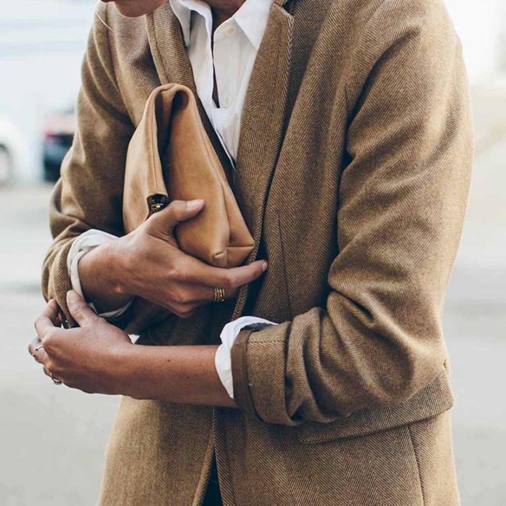 The Telegraph Blazer in Camel Italian Herringbone